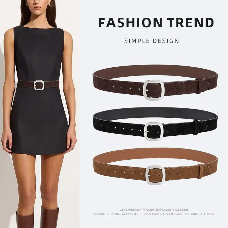 Vintage Frosted Leather Belt All-Match Women's Cross-Border - Image 14