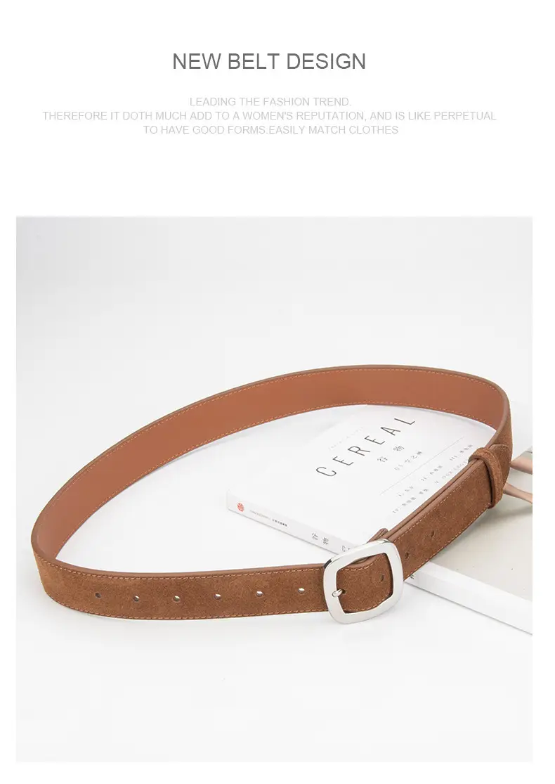 Vintage Frosted Leather Belt All-Match Women's Cross-Border — feature 12