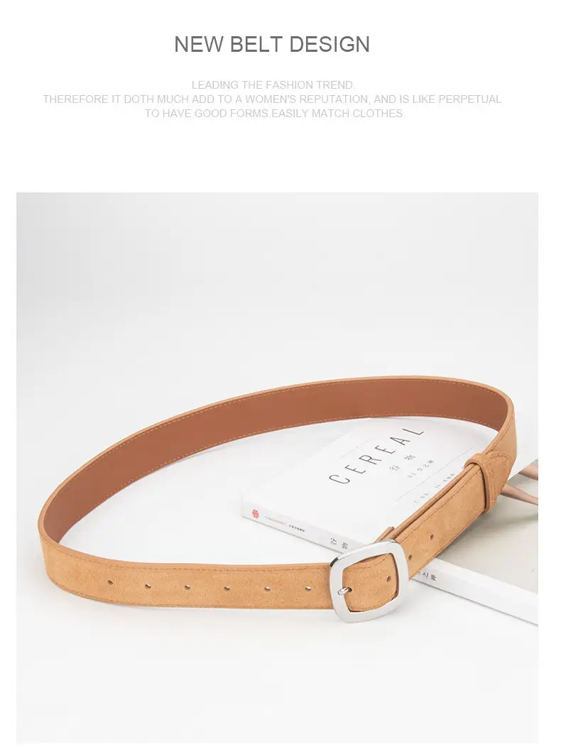 Vintage Frosted Leather Belt All-Match Women's Cross-Border — feature 14