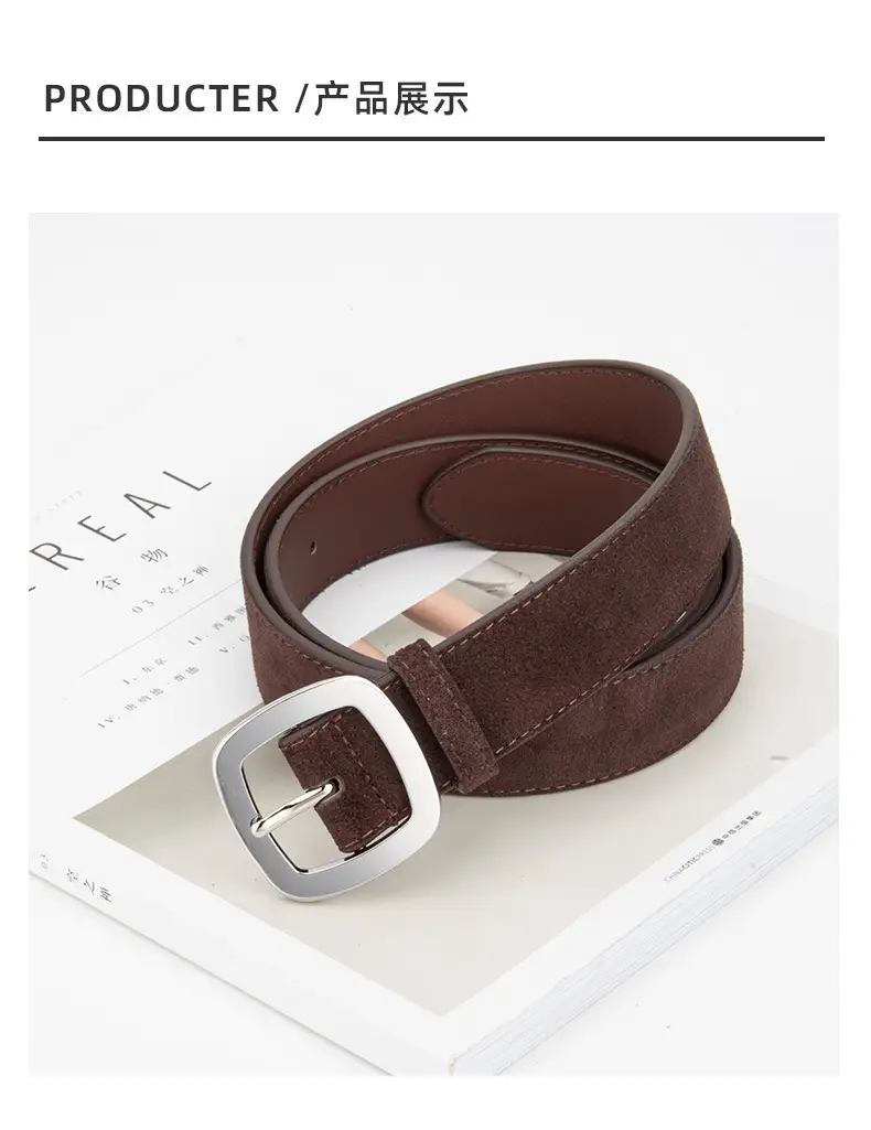 Vintage Frosted Leather Belt All-Match Women's Cross-Border — feature 9