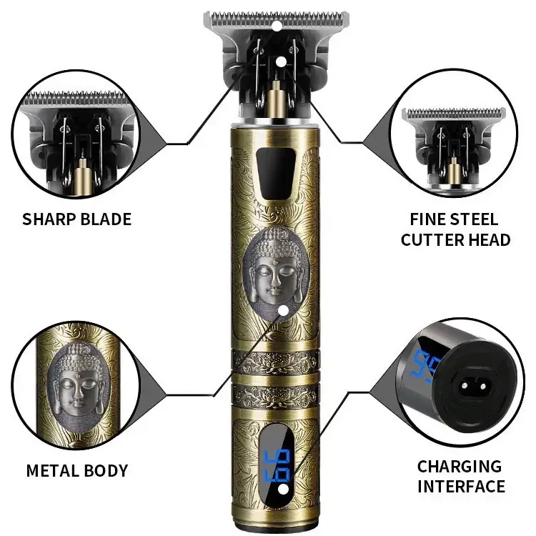 Buddha Head Electric Hair Clipper with LCD Display — feature 3