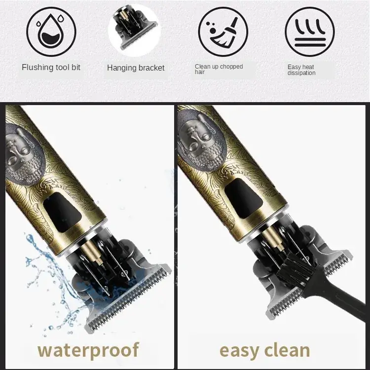 Buddha Head Electric Hair Clipper with LCD Display — feature 4