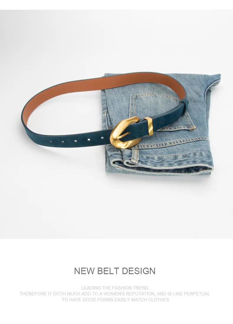 Women's Vintage Belt Wine Red Genuine Leather — feature 11