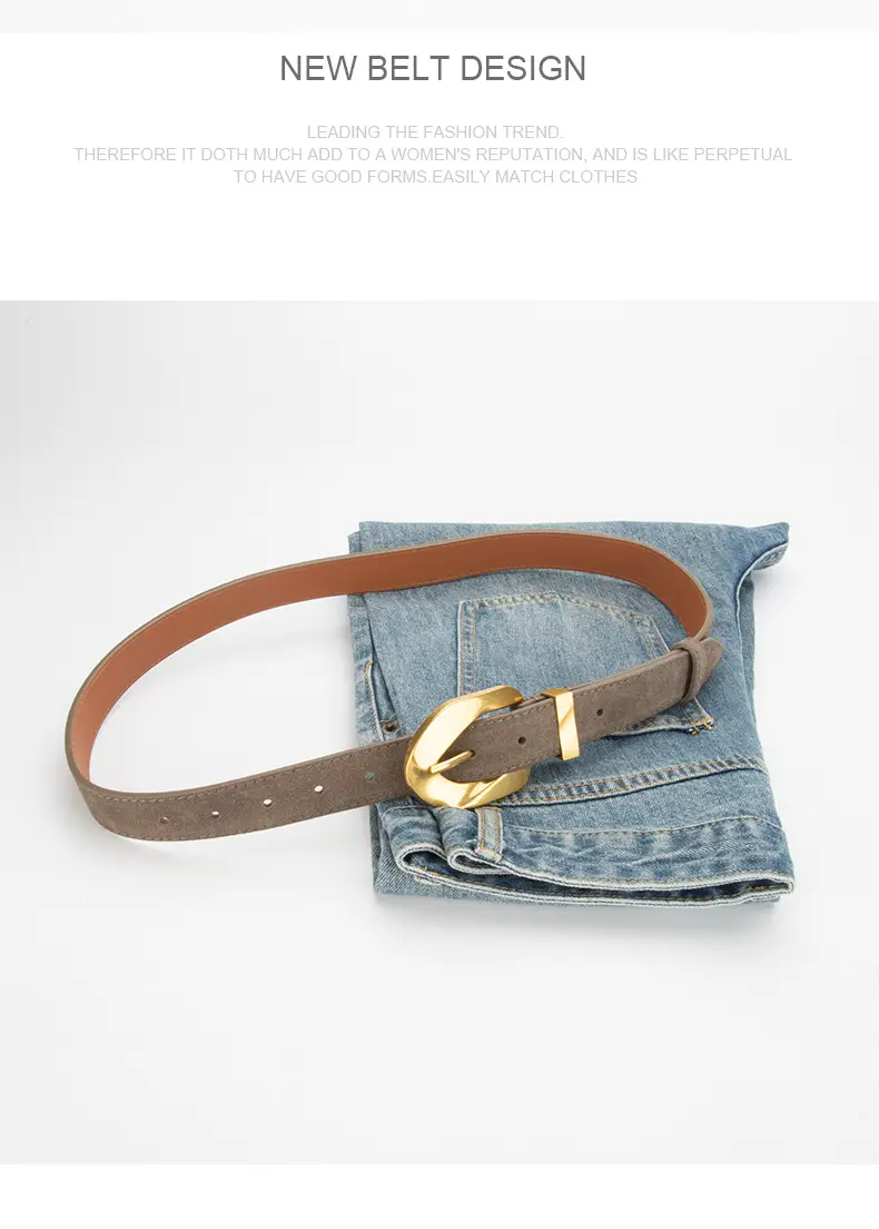 Women's Vintage Belt Wine Red Genuine Leather — feature 13