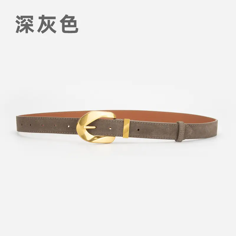 Women's Vintage Belt Wine Red Genuine Leather - Image 10
