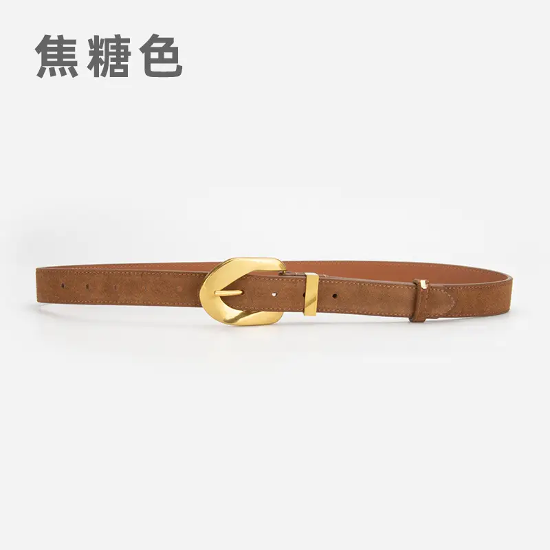 Women's Vintage Belt Wine Red Genuine Leather - Image 2