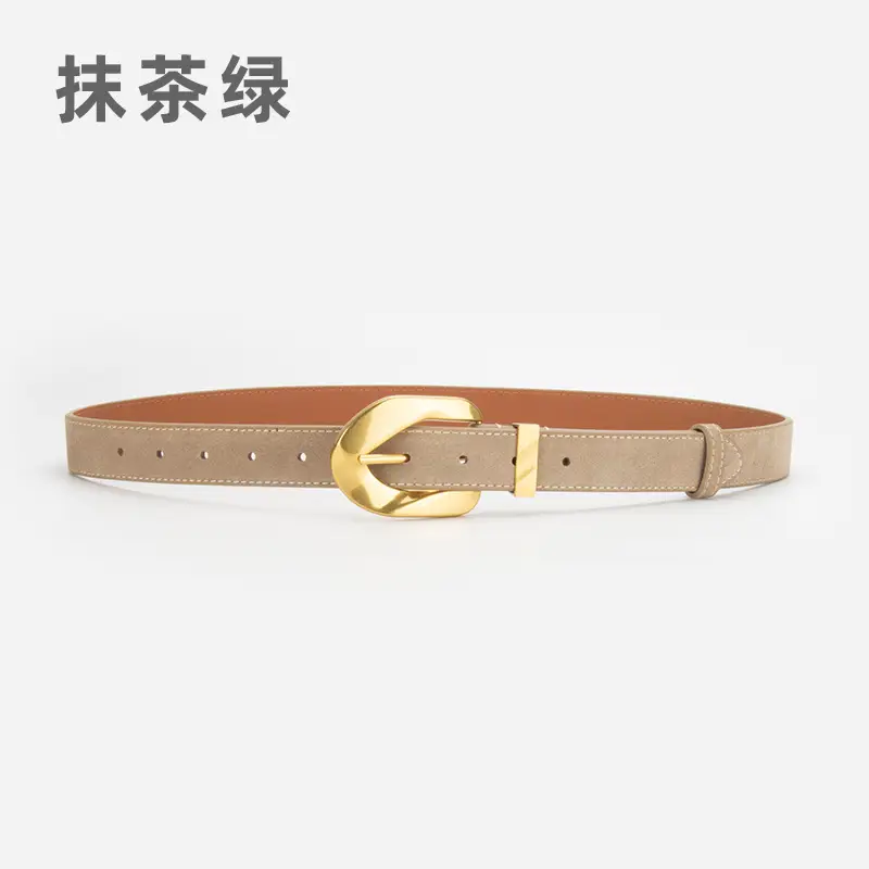 Women's Vintage Belt Wine Red Genuine Leather - Image 8