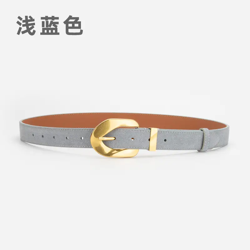 Women's Vintage Belt Wine Red Genuine Leather - Image 9