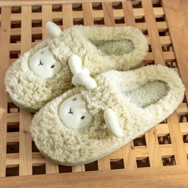 Cotton Slippers for Women in Autumn and Winter, Cute Non-Slip Soft-Soled Fleece-Lined Warm Indoor Home Plush Slippers for Men Wholesale