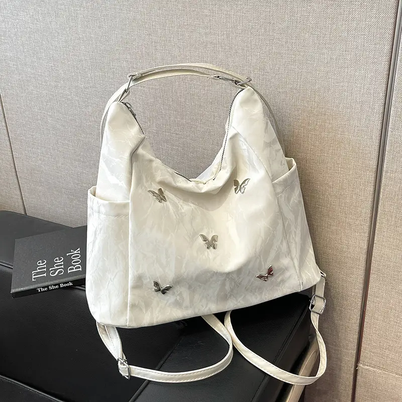 Women's Crossbody Tote Bag Set with Cute Pom Pom Decor
