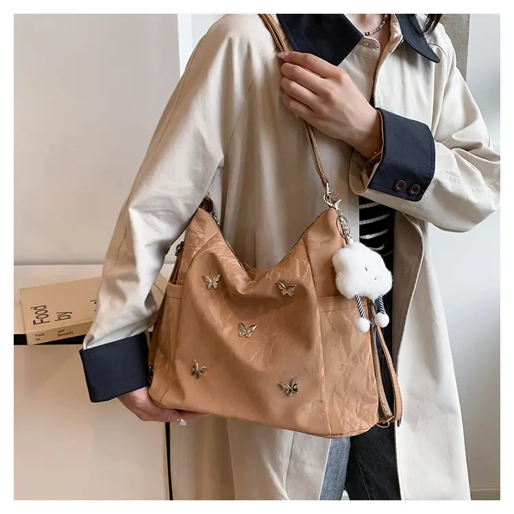 Women's Crossbody Tote Bag Set with Cute Pom Pom Decor — feature 12
