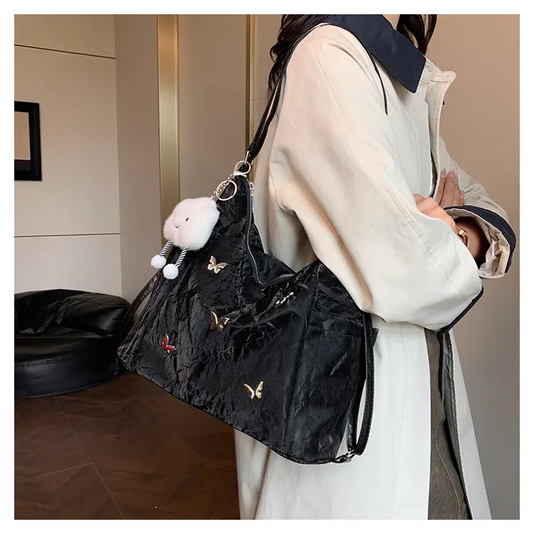 Women's Crossbody Tote Bag Set with Cute Pom Pom Decor — feature 19