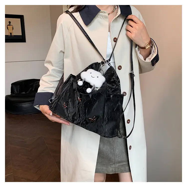 Women's Crossbody Tote Bag Set with Cute Pom Pom Decor — feature 21