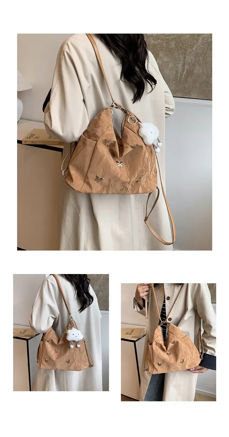 Women's Crossbody Tote Bag Set with Cute Pom Pom Decor — feature 22