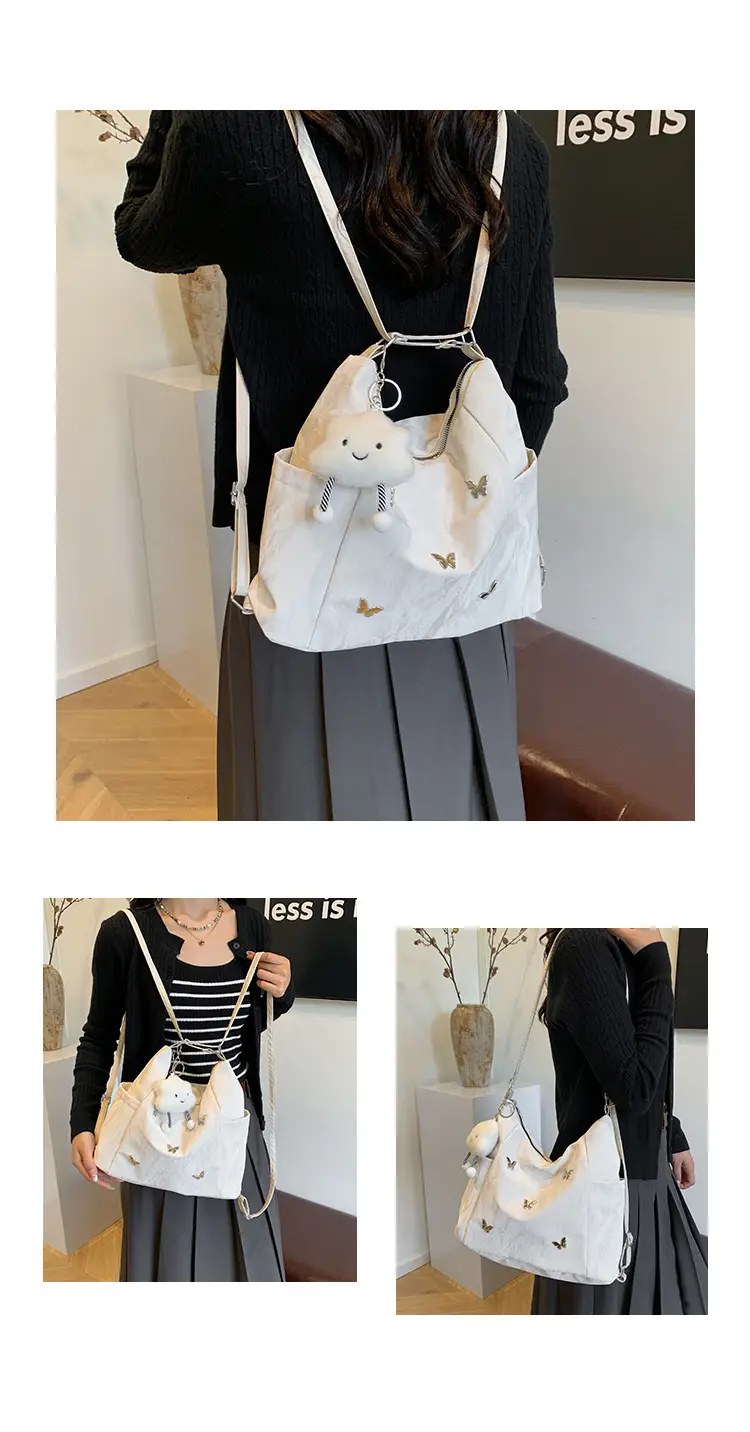 Women's Crossbody Tote Bag Set with Cute Pom Pom Decor — feature 24