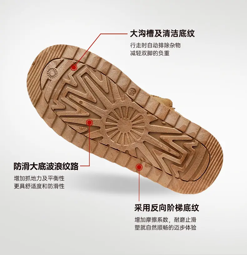 26 New Winter Export Models of Korean-Style Snow Boots for Women, Solid Color Casual Cotton Shoes, Fleece-Lined and Thickened for Warmth — feature 4
