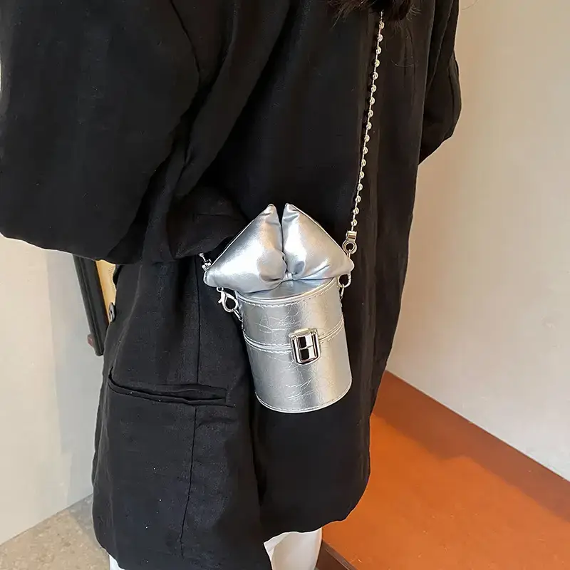 Women's Mini Bucket Bag Black 2024 Summer - Image 4