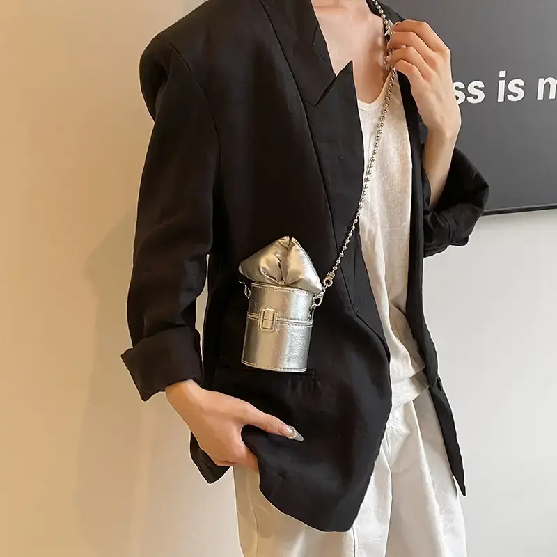 Women's Mini Bucket Bag Black 2024 Summer - Image 6