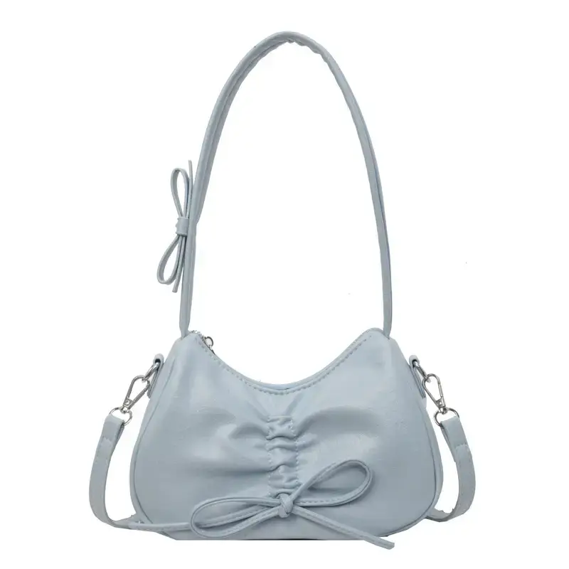 Black Bow Shoulder Bag for Women 2024 Spring Summer