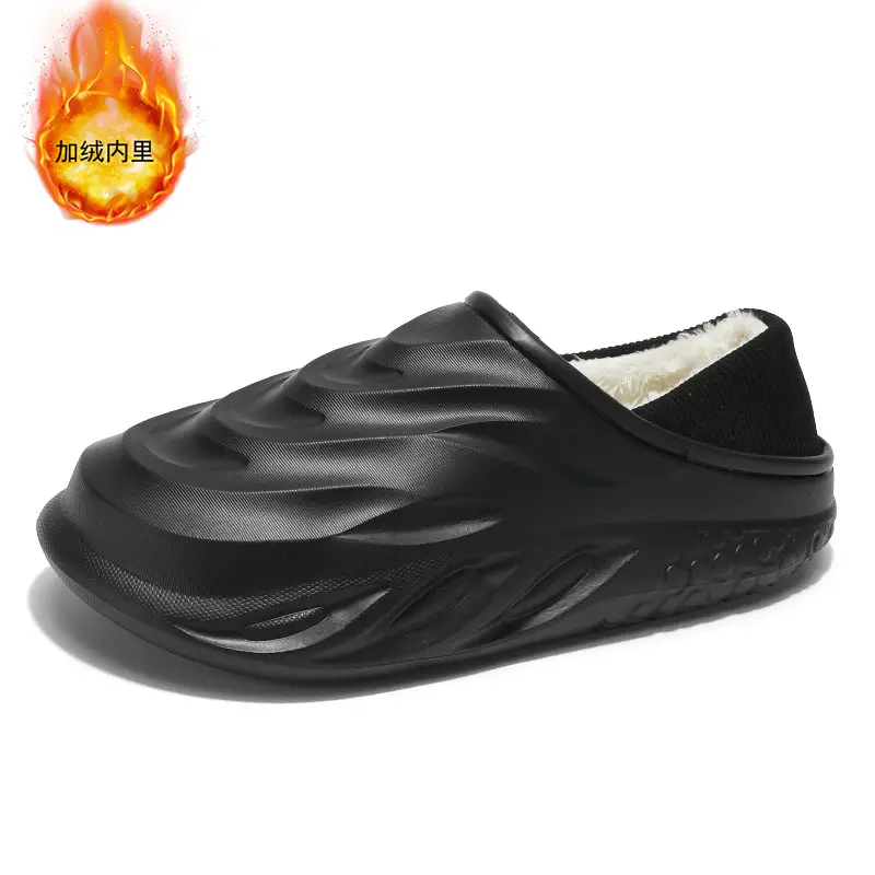 Explosive cotton slippers men's home fashion can wear waterproof cotton shoes bag with winter fleece-lined warm slippers for lovers - Image 8