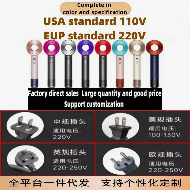 Huaqiangbei 110V Hair Dryer with Variable Frequency & Rose Gold Design - Image 12