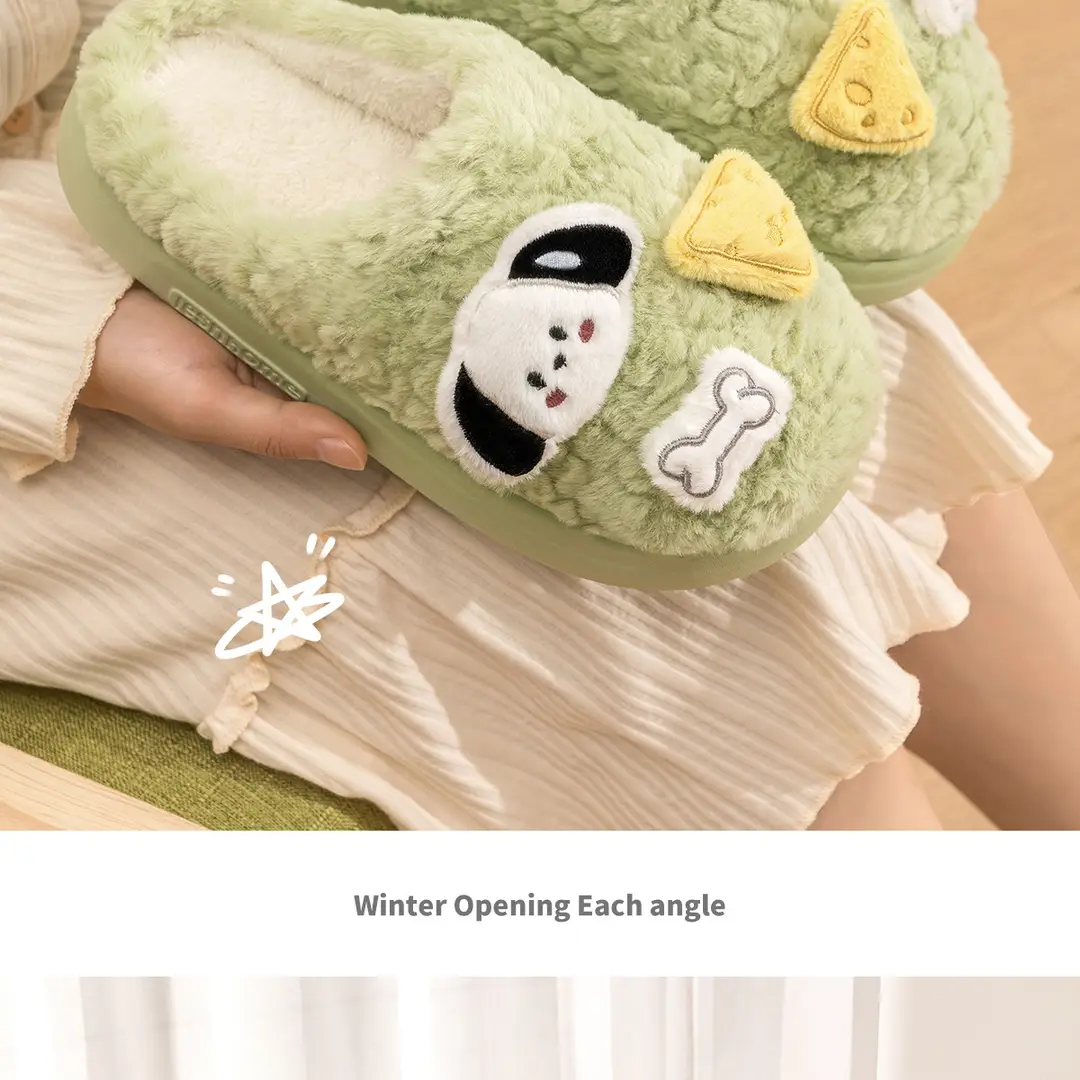 winter slippers home indoor autumn and winter cotton slippers ladies winter cute plush couple fluffy slippers autumn dormitory — feature 21