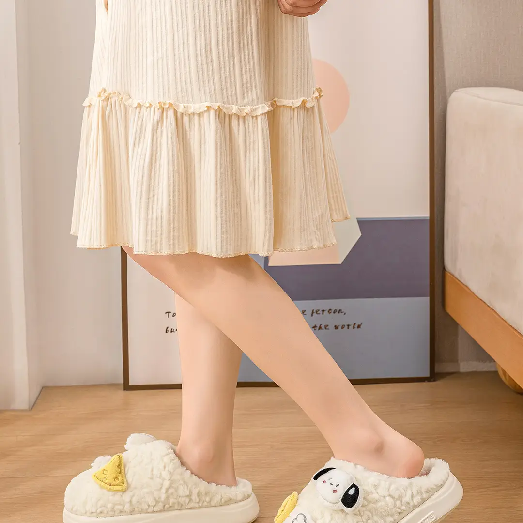 winter slippers home indoor autumn and winter cotton slippers ladies winter cute plush couple fluffy slippers autumn dormitory — feature 6
