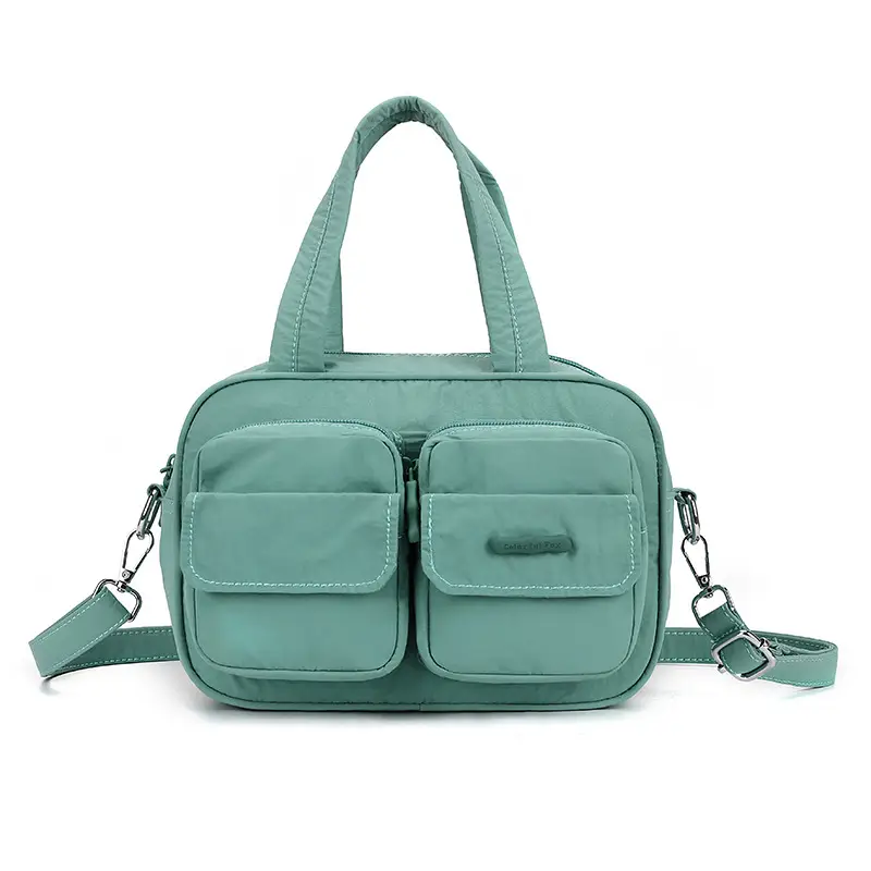 Blue Multi-Pocket Shoulder Crossbody Bag for Women - Image 5