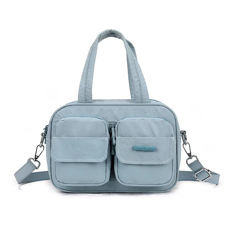 Blue Multi-Pocket Shoulder Crossbody Bag for Women - Image 8
