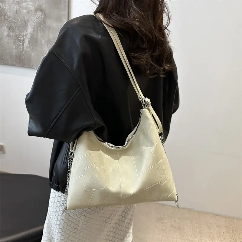 Brown Large Capacity Backshoulder Tote Bag
