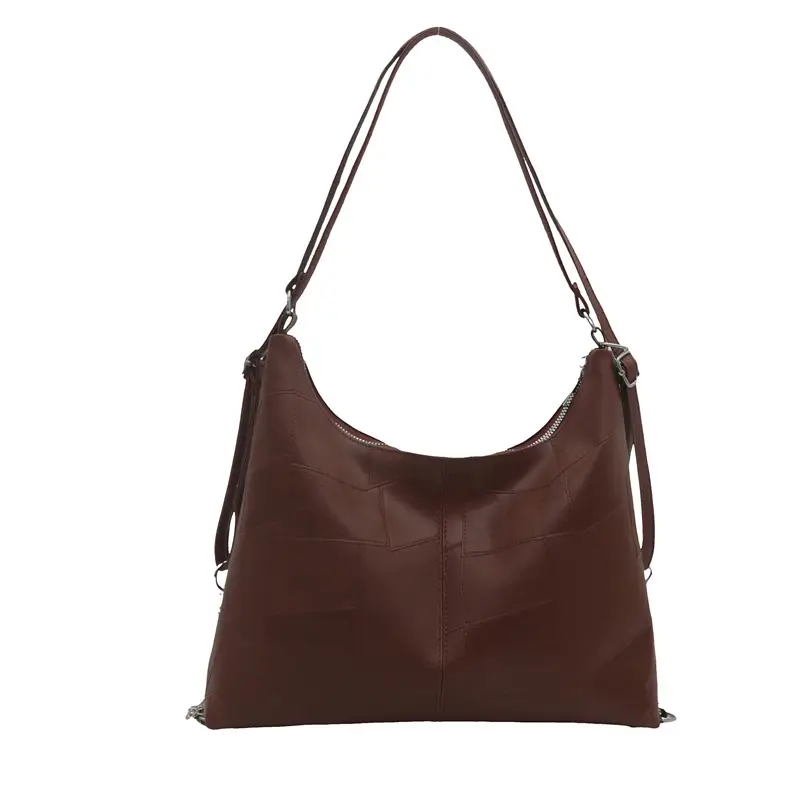 Brown Large Capacity Backshoulder Tote Bag