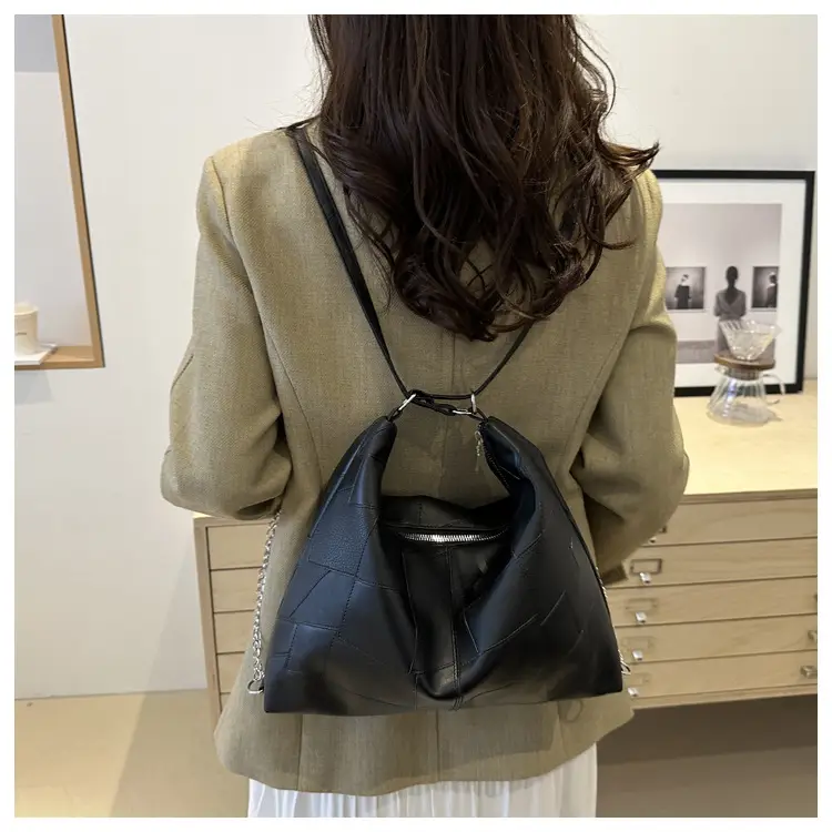 Brown Large Capacity Backshoulder Tote Bag — feature 12