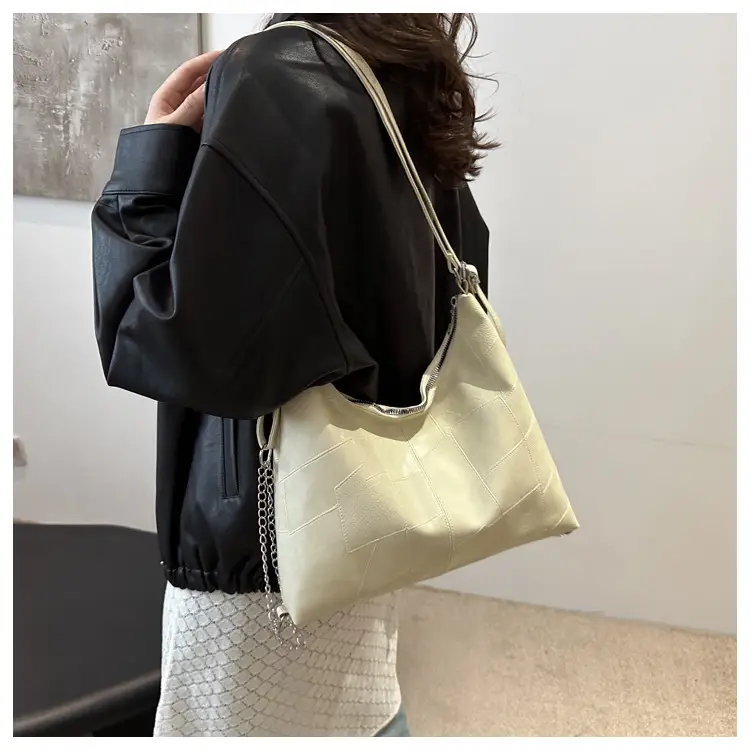 Brown Large Capacity Backshoulder Tote Bag — feature 13