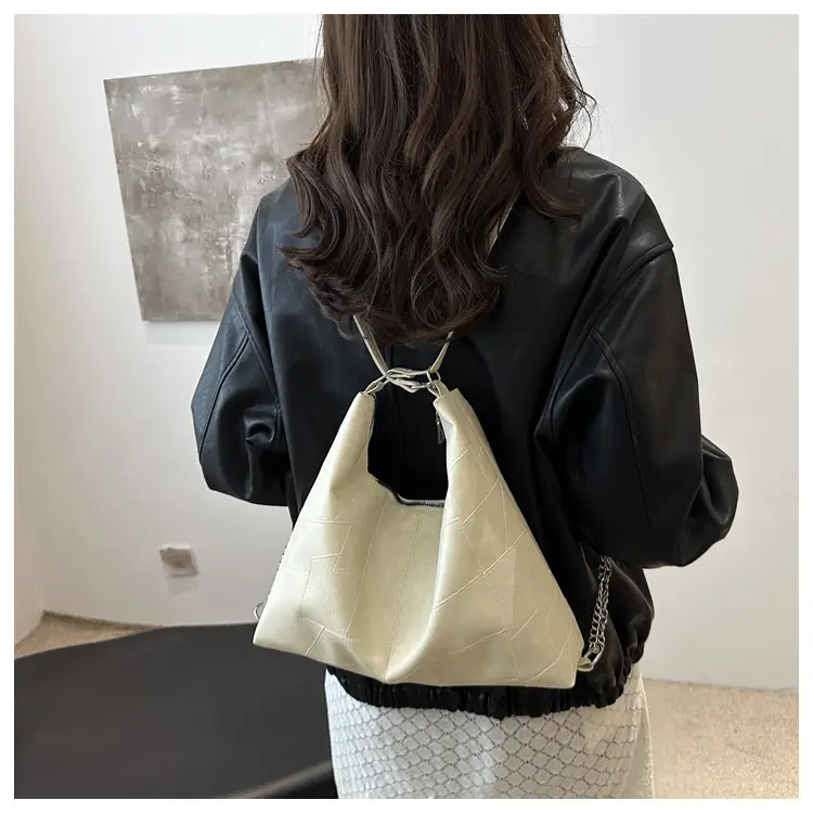 Brown Large Capacity Backshoulder Tote Bag — feature 14