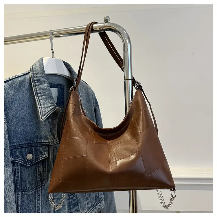 Brown Large Capacity Backshoulder Tote Bag — feature 24