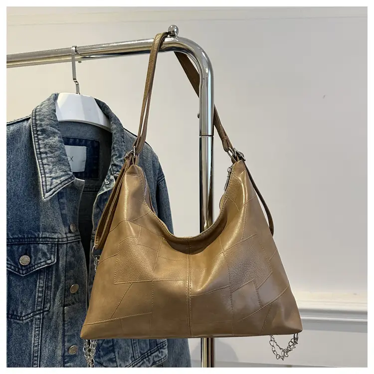 Brown Large Capacity Backshoulder Tote Bag — feature 26