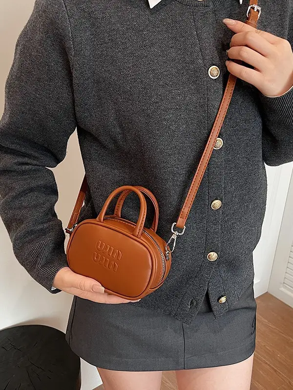 2026 New Fashion Niche Bowling Briefcase Large-Capacity Commuter Handbag High-End Shoulder Crossbody Bag - Image 9
