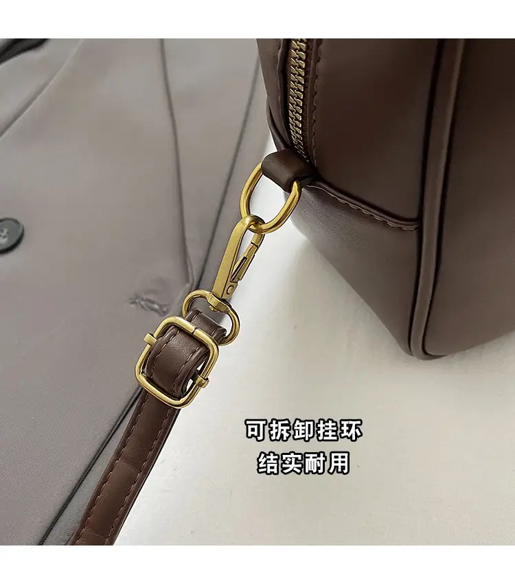 2026 New Fashion Niche Bowling Briefcase Large-Capacity Commuter Handbag High-End Shoulder Crossbody Bag — feature 11