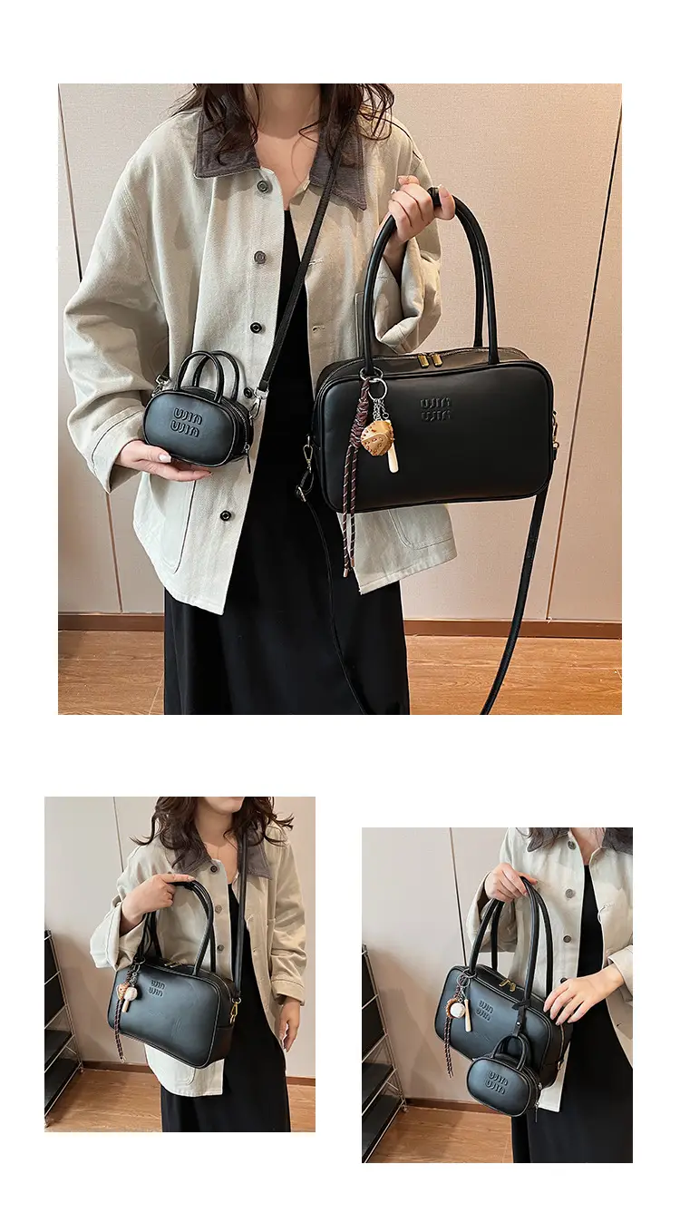 2026 New Fashion Niche Bowling Briefcase Large-Capacity Commuter Handbag High-End Shoulder Crossbody Bag — feature 18