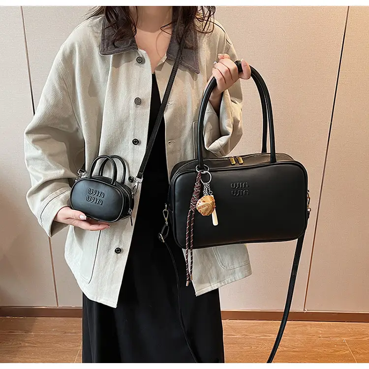2026 New Fashion Niche Bowling Briefcase Large-Capacity Commuter Handbag High-End Shoulder Crossbody Bag — feature 30