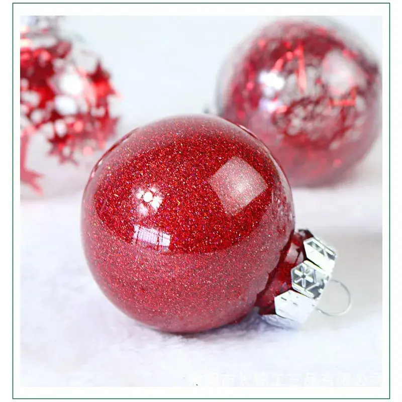 Transparent Christmas Decorative Balls 6cm24 PET - Image 11
