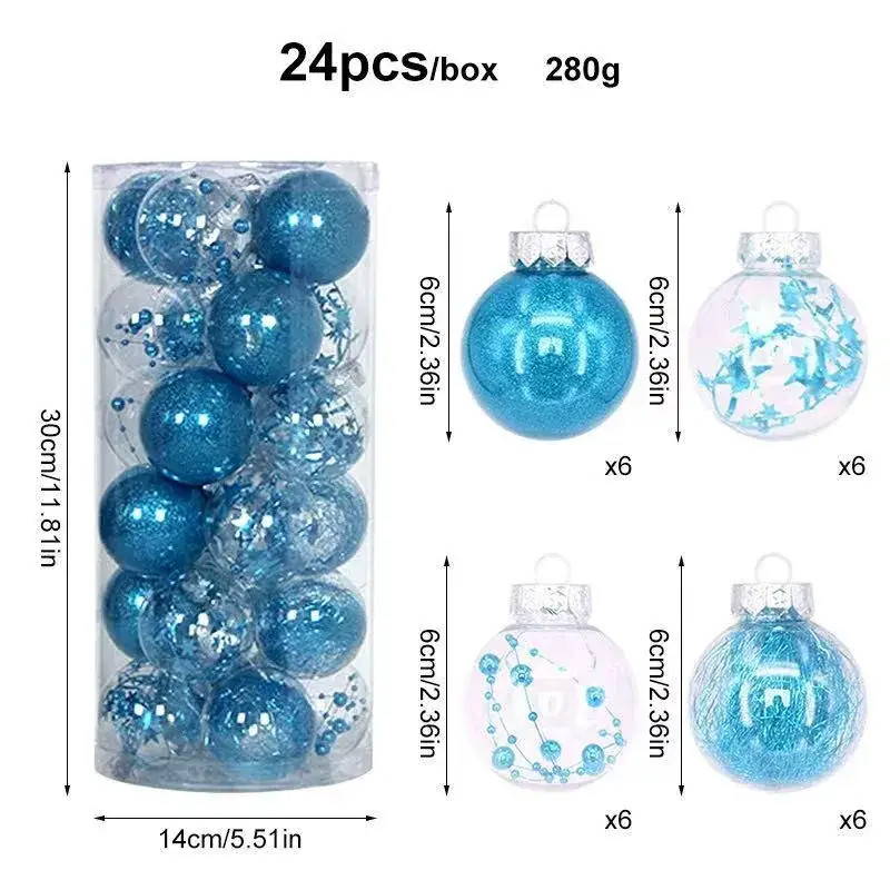 Transparent Christmas Decorative Balls 6cm24 PET — feature 3