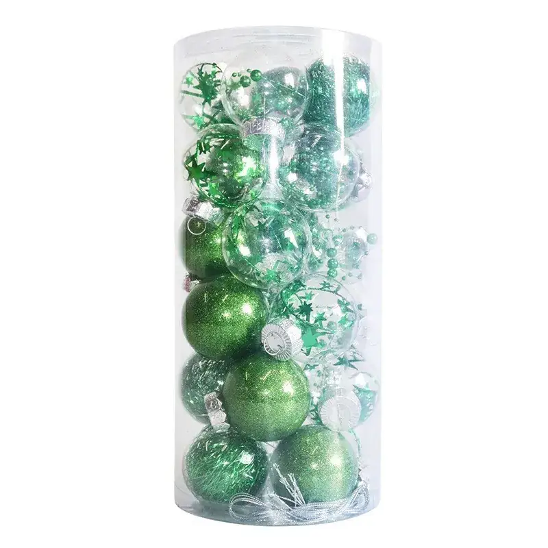 Transparent Christmas Decorative Balls 6cm24 PET - Image 2