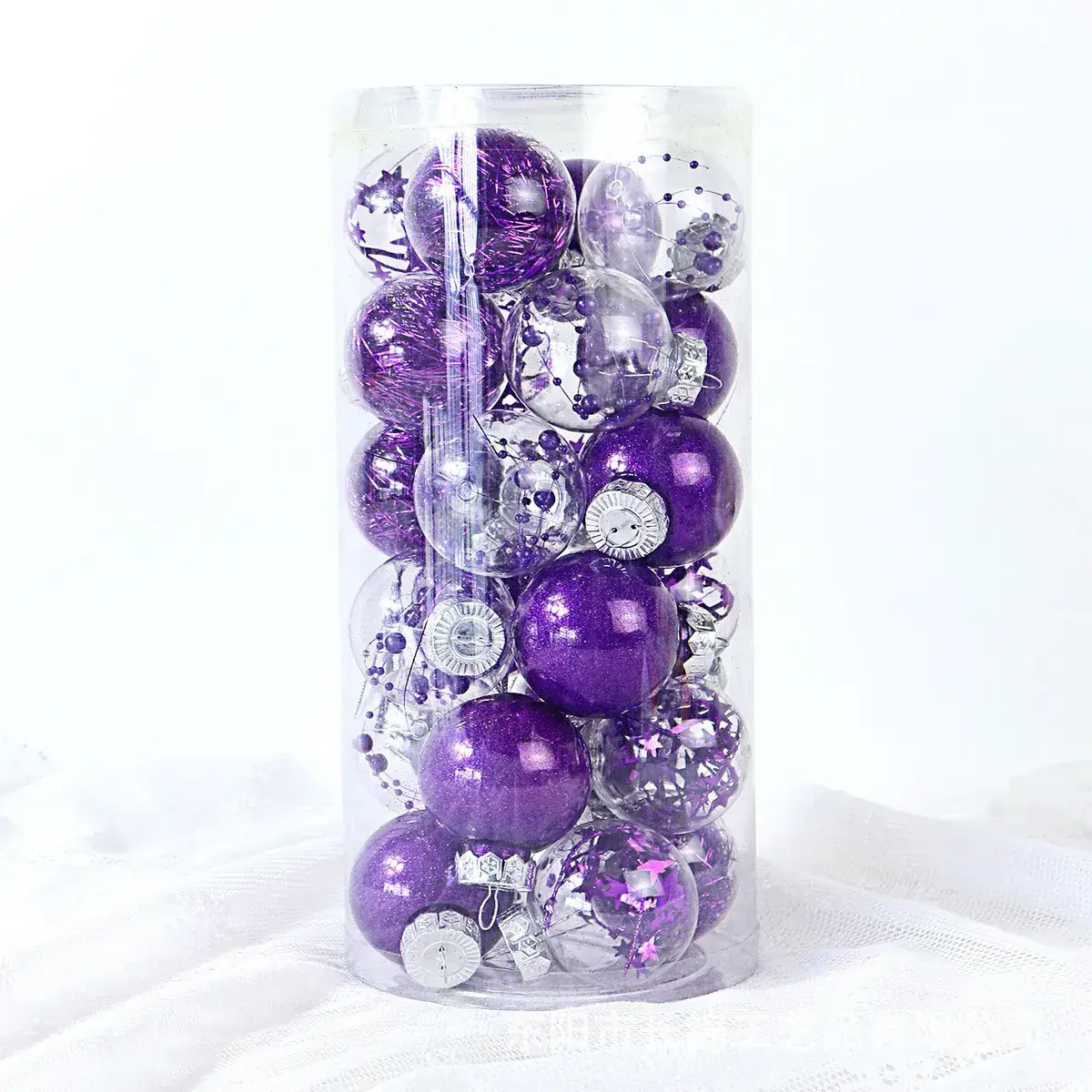 Transparent Christmas Decorative Balls 6cm24 PET - Image 5