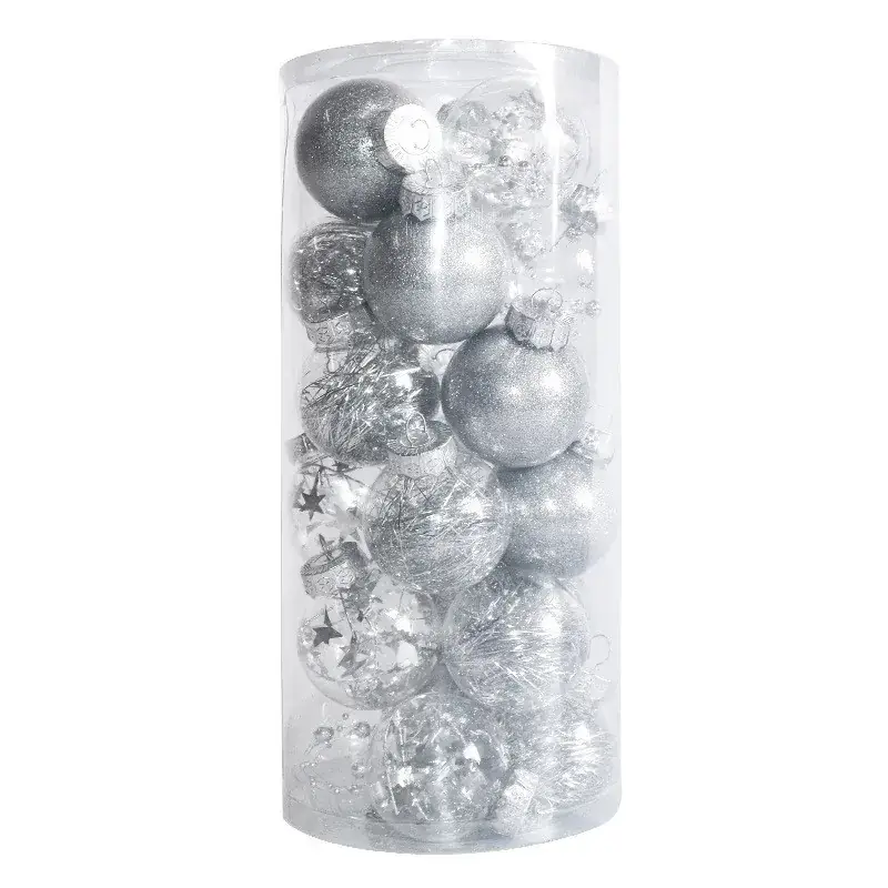 Transparent Christmas Decorative Balls 6cm24 PET - Image 6