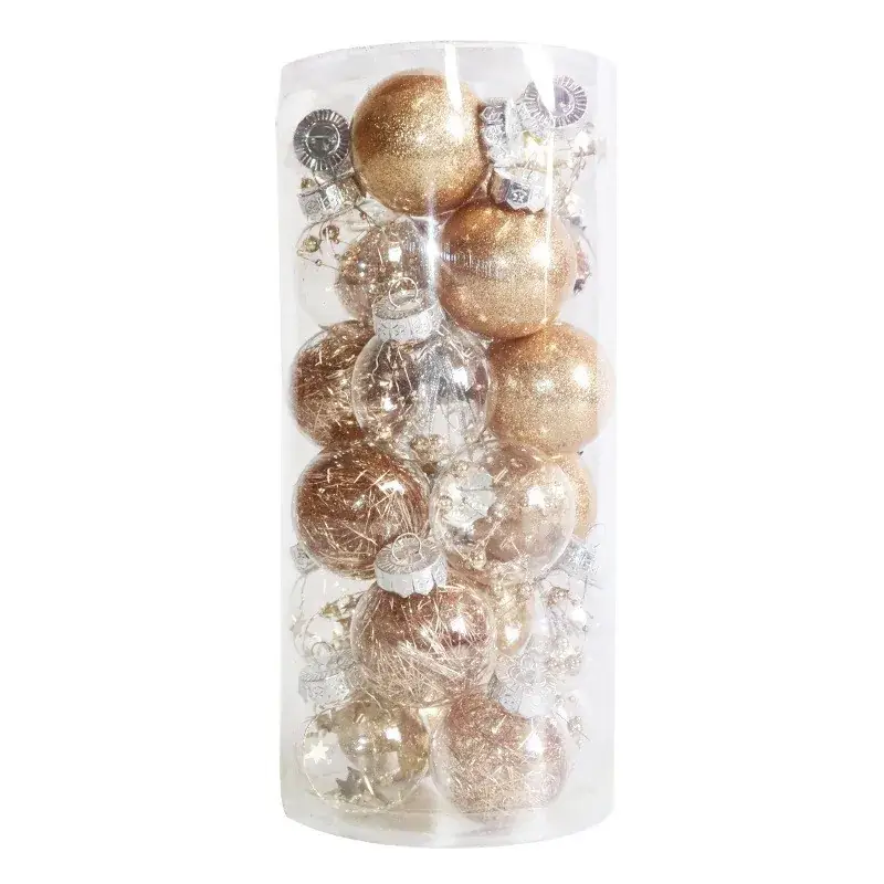 Transparent Christmas Decorative Balls 6cm24 PET - Image 7