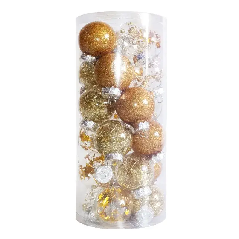 Transparent Christmas Decorative Balls 6cm24 PET - Image 8