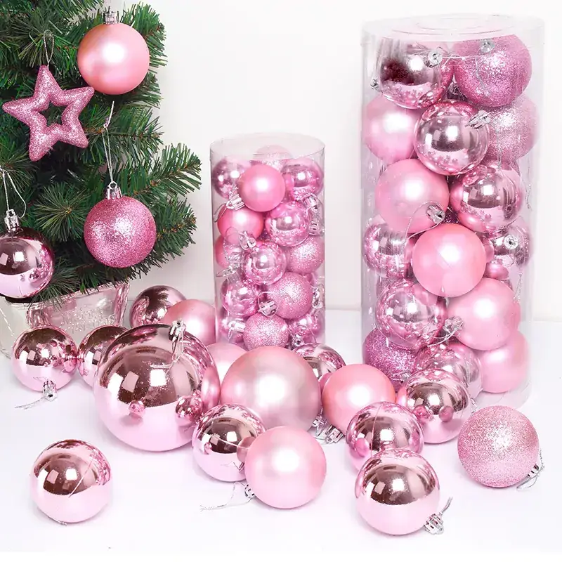 Gold Christmas Balls 6cm Electroplated Decor