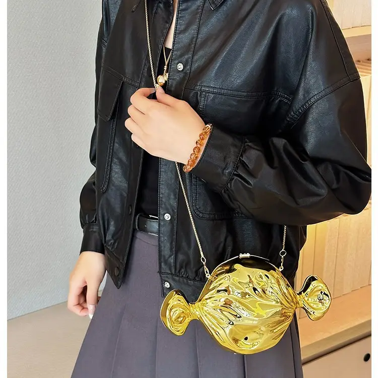 Blue Candy Shape Crossbody Bag for Women - Image 9