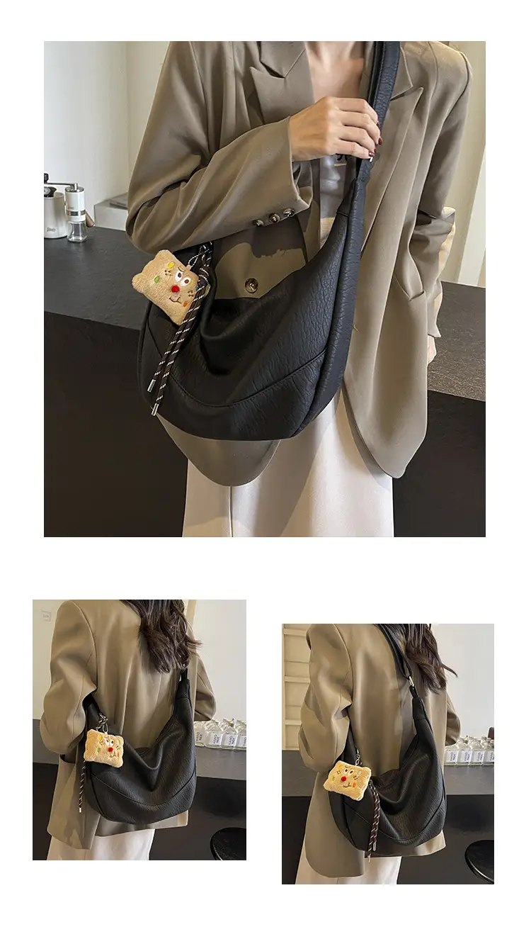Black Leather Shoulder Crossbody Bag for Women 2024 — feature 11